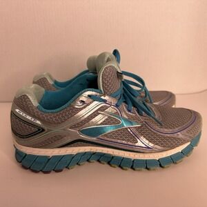Brooks Womens GTS 16 Edition Silver/Teal Running Shoes,‎ Size: 10.5
